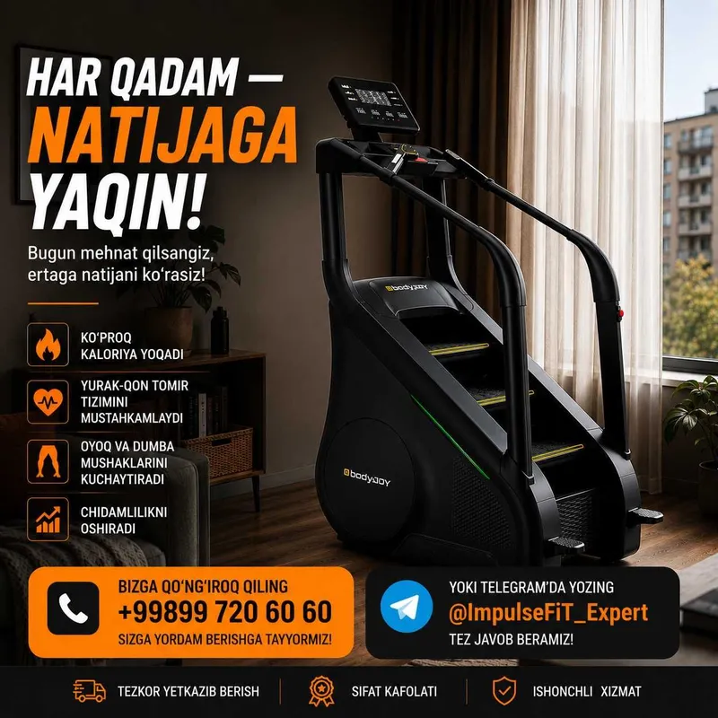 Pog‘onali trenajyor Body Joy CS201ES Stair Climber Fitexdan. 1 Pog‘onali trenajyor Body Joy CS201ES Stair Climber Fitexdan. 1