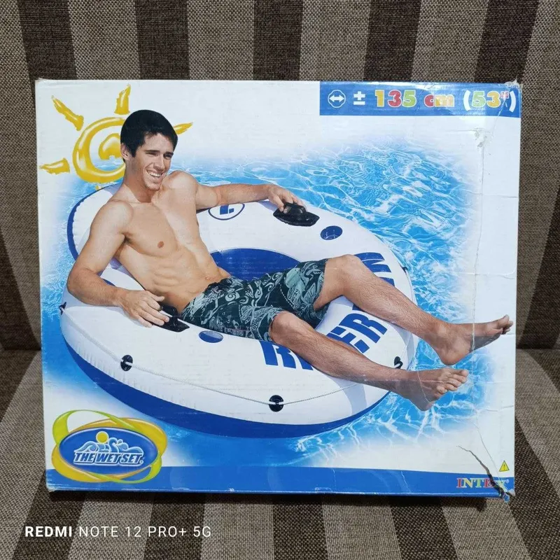 Intex 58825 Надувной круг-кресло 135см "River Run 1" с ручками.