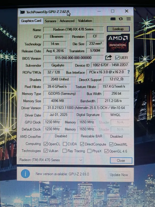 Gigabyte RX 470 4Gb videokartasini sotaman 4