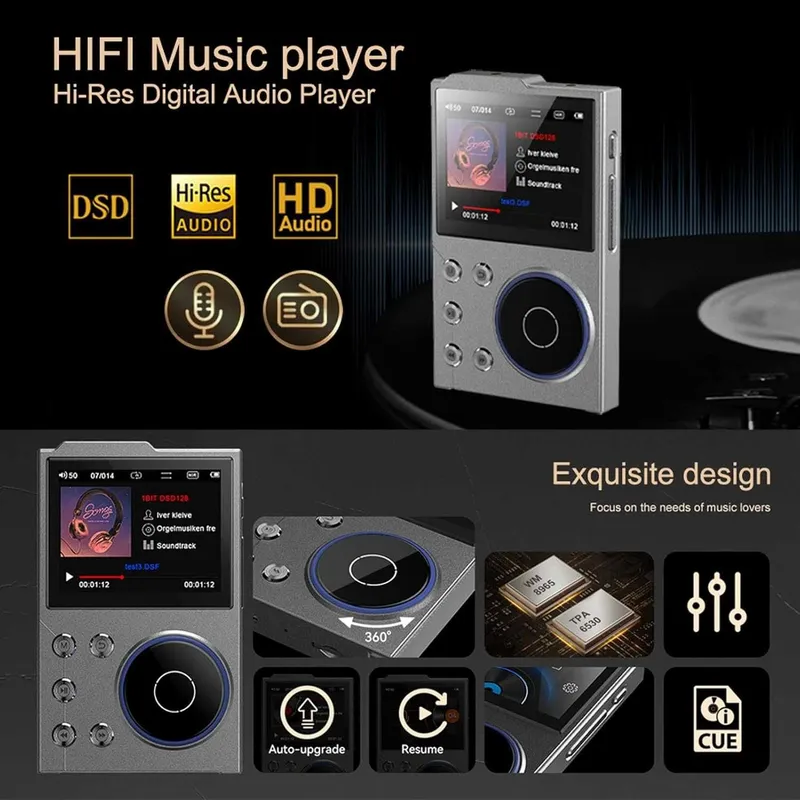 HiFi Hi-Res плеер Yoidesu (2.8") + карта 128 ГБ, Bluetooth 5.3, DSD — фото 2