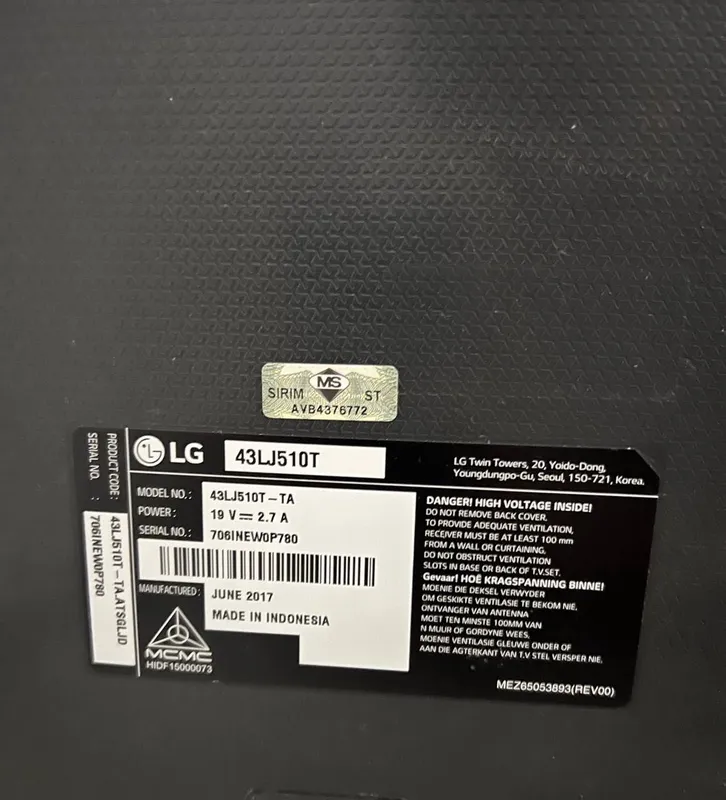 Телевизор LG 43 орг 2 Телевизор LG 43 орг 2
