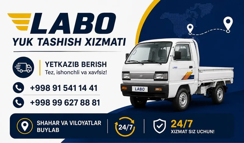 labo yuk tashish xizmati 24/7