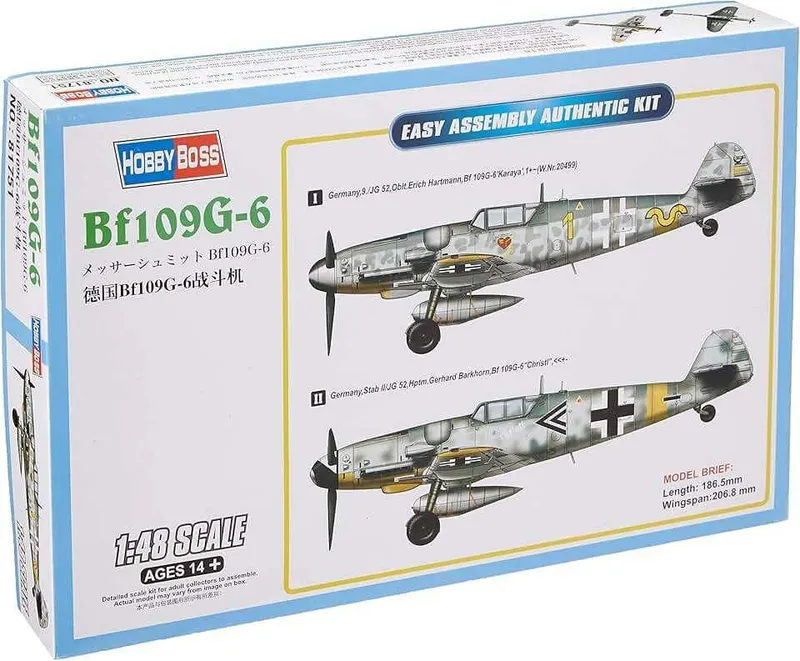 Сборная модель самолета Мессершмитт Bf 109 G-6 (Hobby Boss, 1/48)