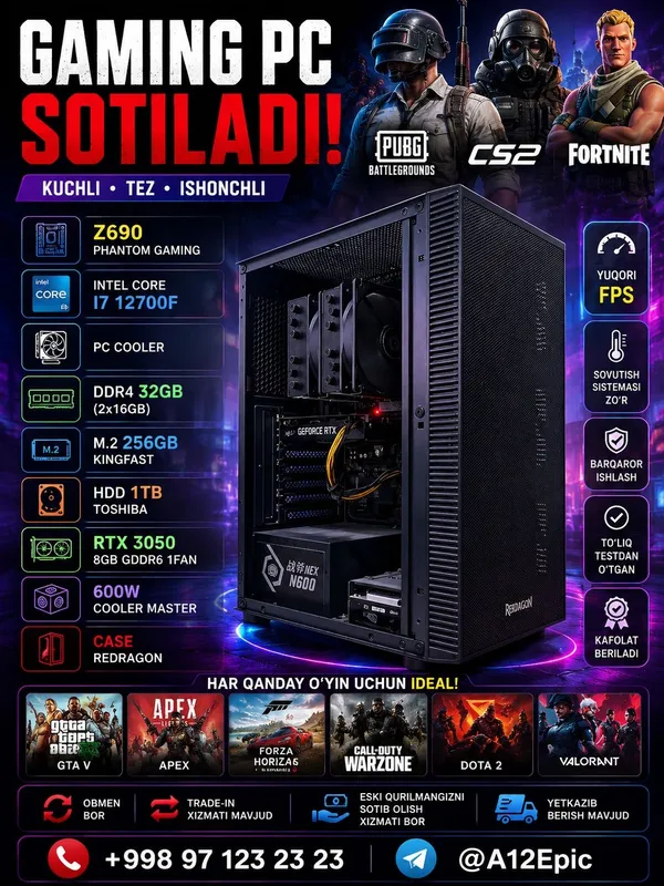 GAMING PC z690 i7 12700f