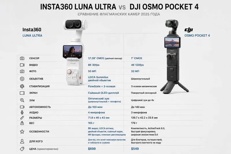 Insta360 Luna Ultra 8K Gimbal Camera / новые — фото 5