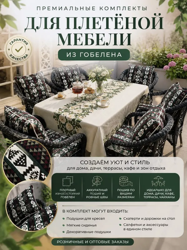 Сидушки и подушки для столов