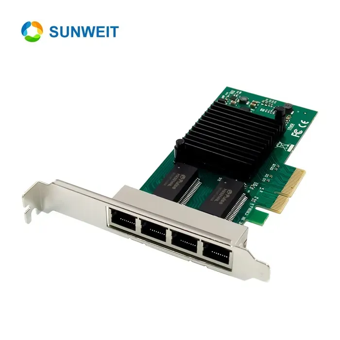 PCi-e Intel i350-T4 Quad RJ45 GigabitСетевая карта 5