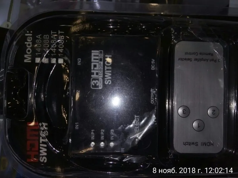 Hdmi свич 1 × 3 с пультом переключения
