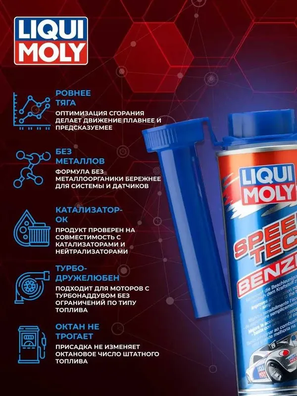 Присадка в бензин для авто и мото Liqui Moly "Speed Tec Benzin" 250 мл — фото 1