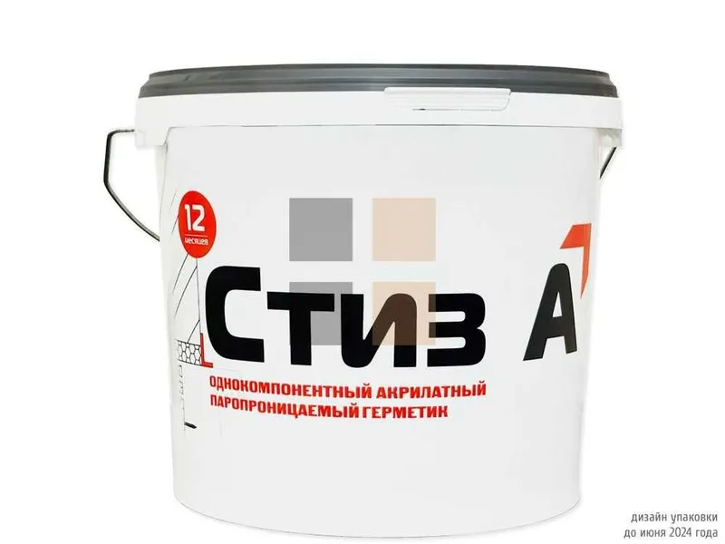 Стиз А акрилатный паропроницаемый герметик, ведро 7 кг