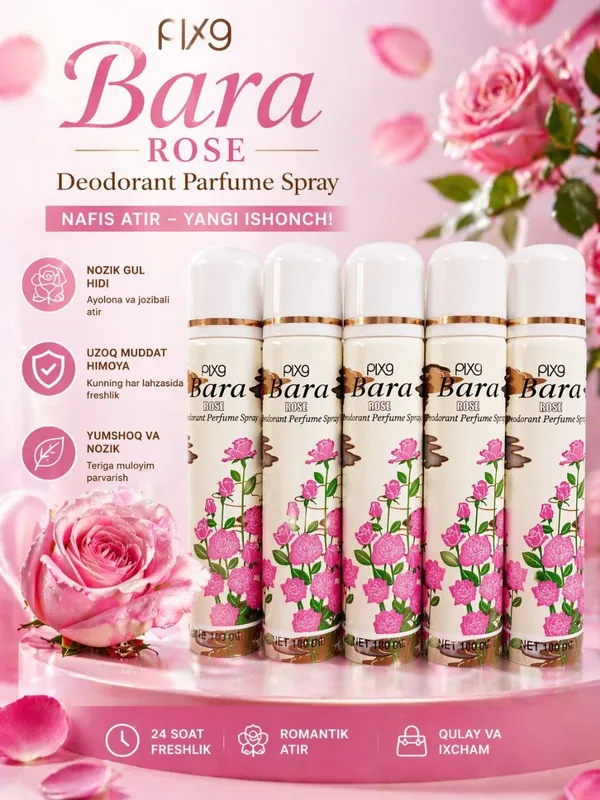 Дезодорант-парфюм Bara Rose