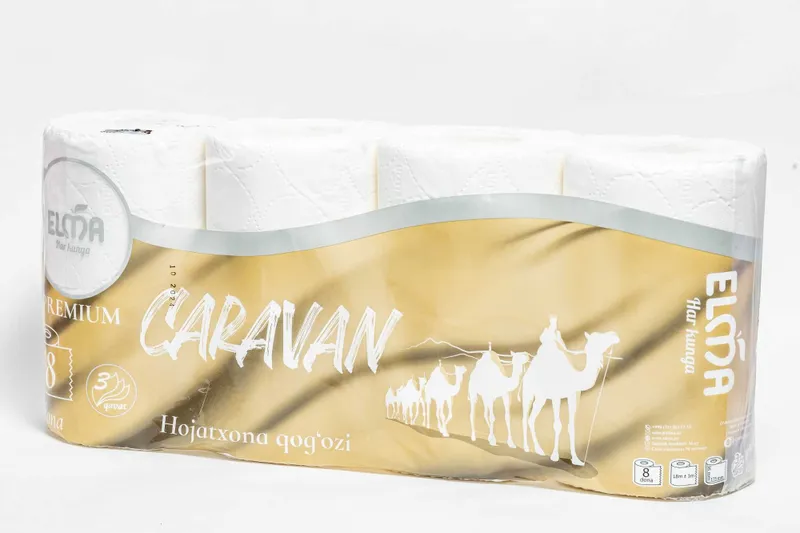 Premium Elma Caravan hojatxona qog‘ozi, 3 qavatli, 8 dona Премиум