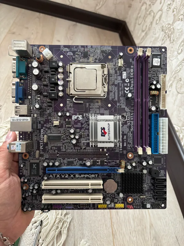 Материнская плата Elitegroup G945 DDR2 +процессор 1