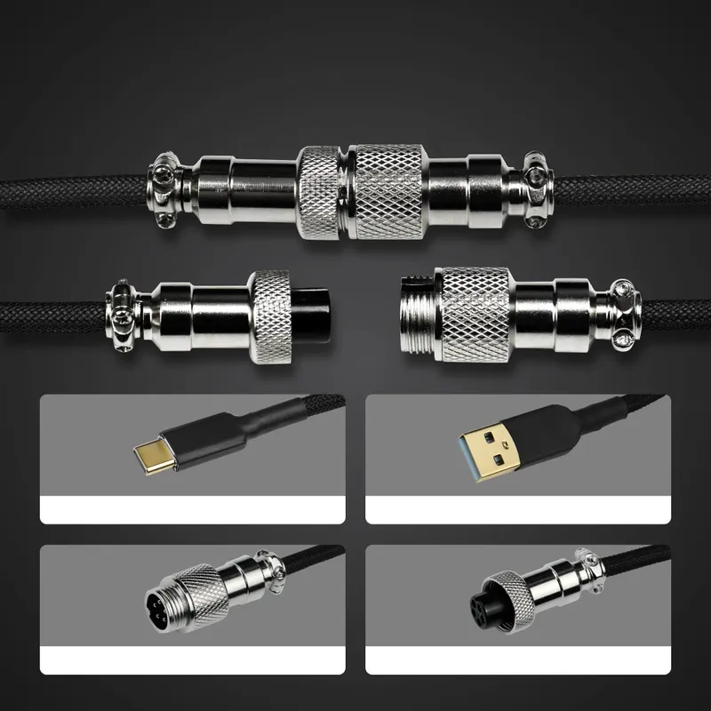 Coiled Aviator Cable (витой USB-кабель с aviator-коннектором) — фото 5