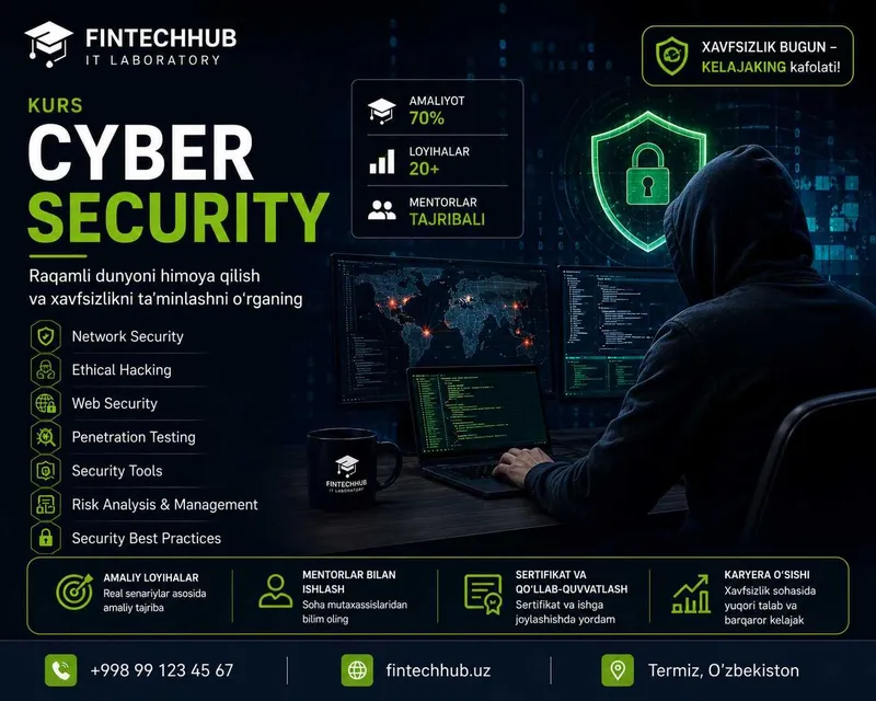 FinTechHub IT Akademiyasi - Dasturlash IT va kiberxavfsizlik kurslari 5 FinTechHub IT Akademiyasi - Dasturlash IT va kiberxavfsizlik kurslari 5