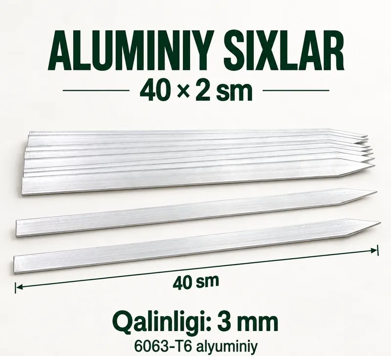 Кавказская шампур алюминий Adana six 3mm qalin 2 Кавказская шампур алюминий Adana six 3mm qalin 2