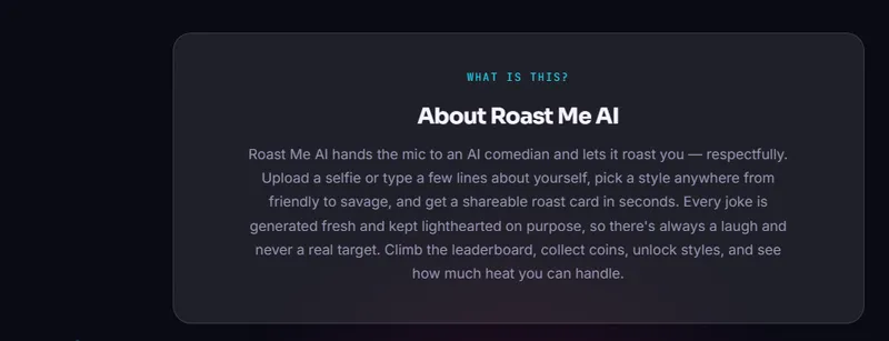 "Roast Me AI: mikrofon sun'iy intellekt qo'lida" 4 "Roast Me AI: mikrofon sun'iy intellekt qo'lida" 4
