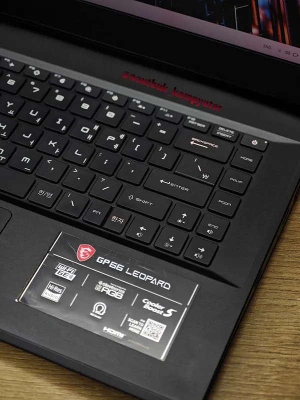 Noutbook, MSI Leopard Gp66 — фото 3 Noutbook, MSI Leopard Gp66 — фото 3