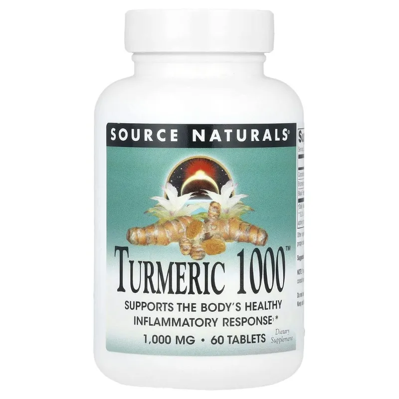 Куркума,Turmeric 1000,Source Naturals мг.60 таблеток — фото 2