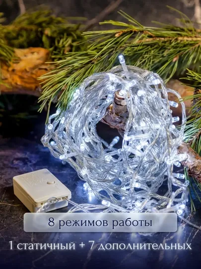 Декоративная LED-гирлянда, 4 и 10 метров 6 Декоративная LED-гирлянда, 4 и 10 метров 6