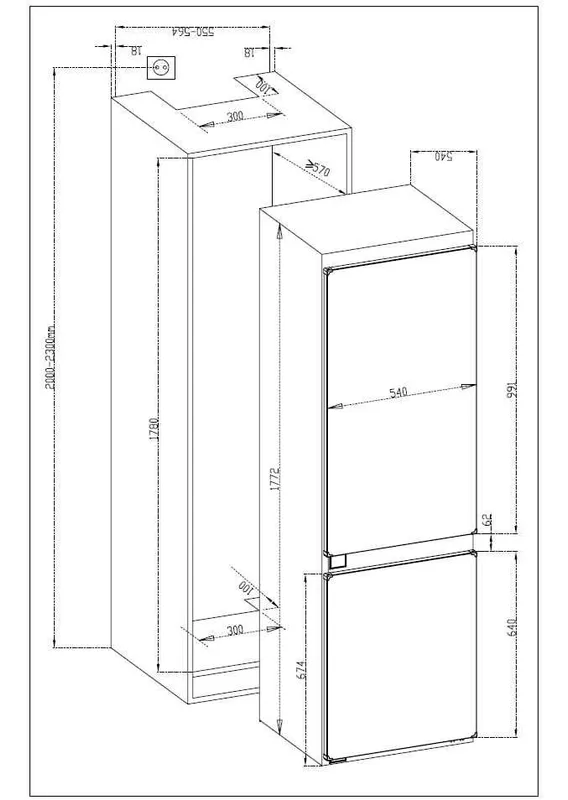 ВСТРАИВАЕМАЯ Холодильник Muzlatgich RB246FF HOFMANN 2