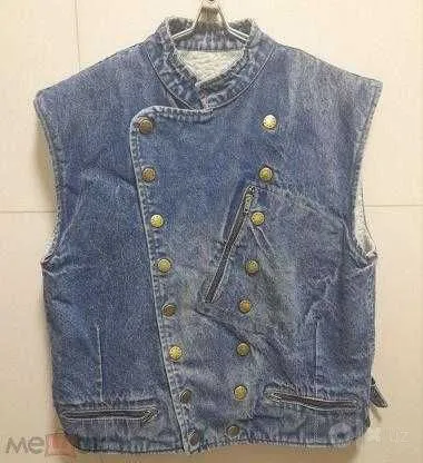 Forage Джинсовая Жилетка. Куртка Косуха из Шерпы 46-48р. Винтаж. 1 Forage Джинсовая Жилетка. Куртка Косуха из Шерпы 46-48р. Винтаж. 1