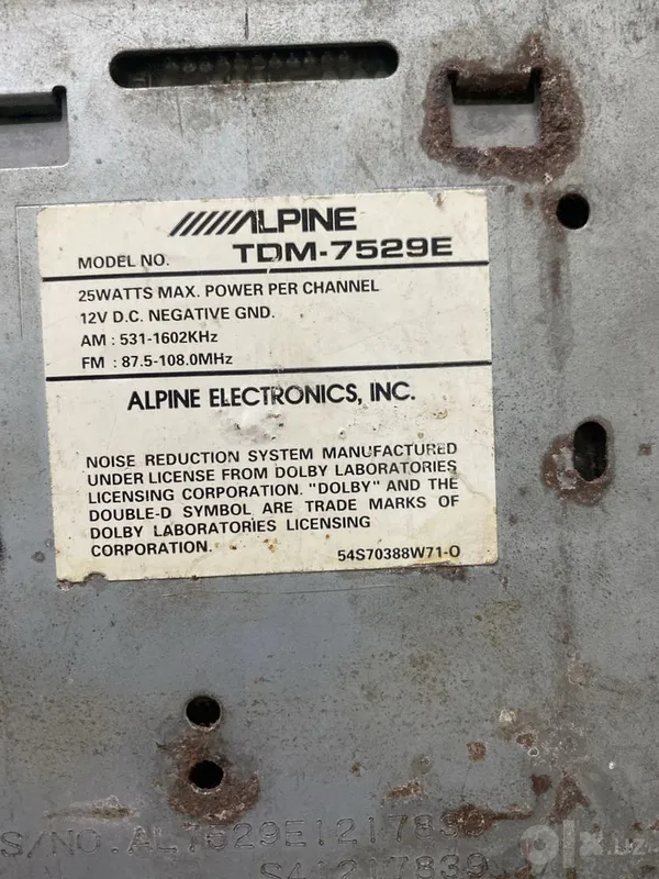 Alpine TDM-7529E original magnitafon sotiladi 2 Alpine TDM-7529E original magnitafon sotiladi 2