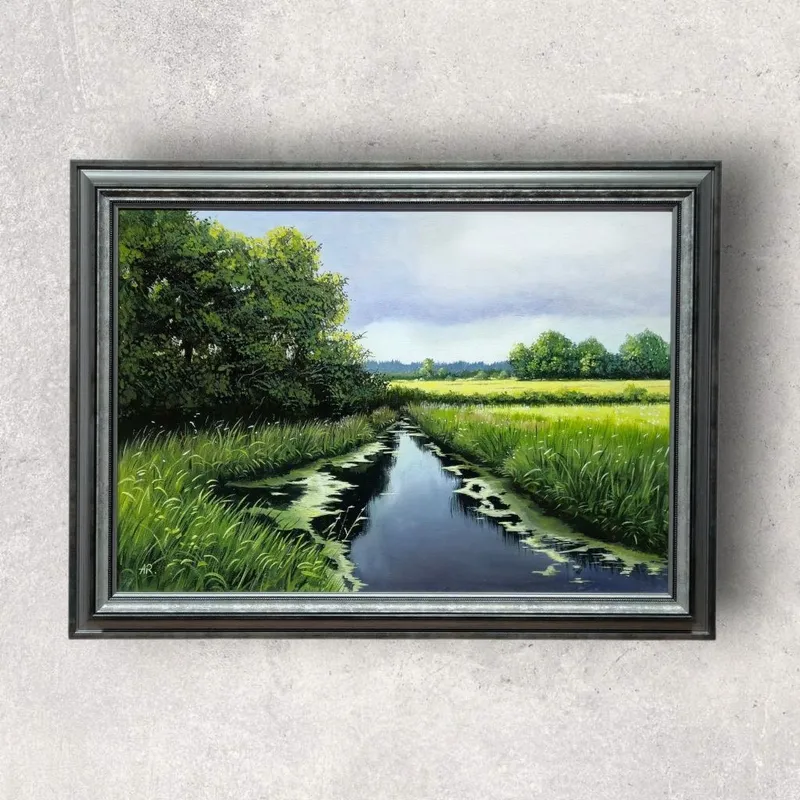 Картина маслом. 50×70 см. "После дождя". Холст/масло. 70х50см. "Посл 1