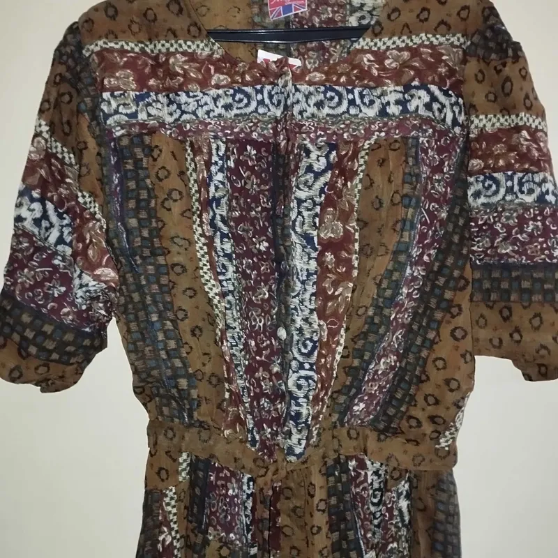 Блузка и юбка - костюм летний новый (Индия), разм. XL (50-52)