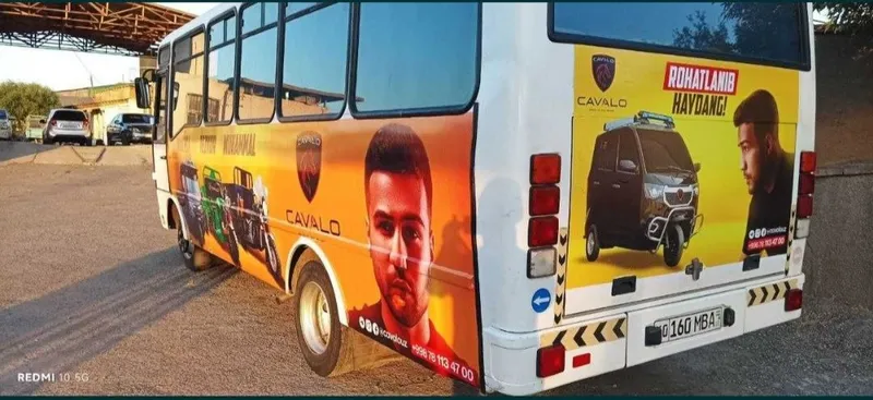 Автобусда реклама/ Namanganda Avtobuslarda reklama/Реклама на Автобуса — фото 4