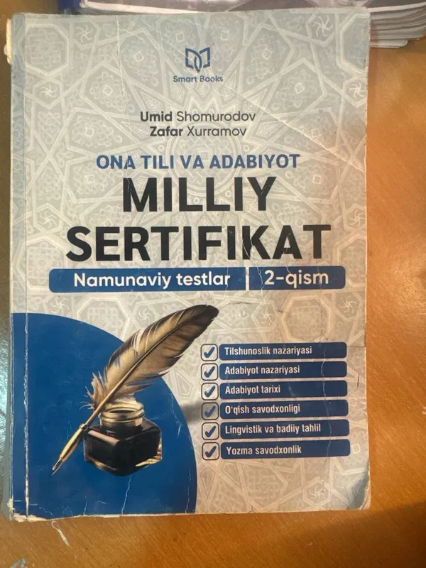 Ona tili milliy sertifikat kitobi