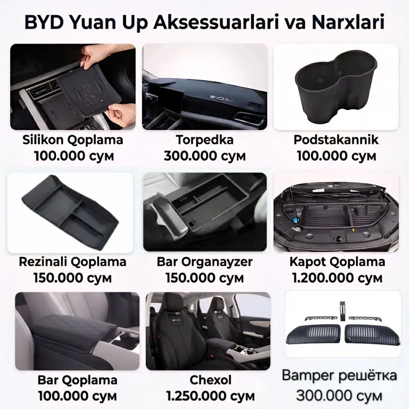 Byd YUAN up uchun aksessuarlar/ Byd Yuan Up аксессуары