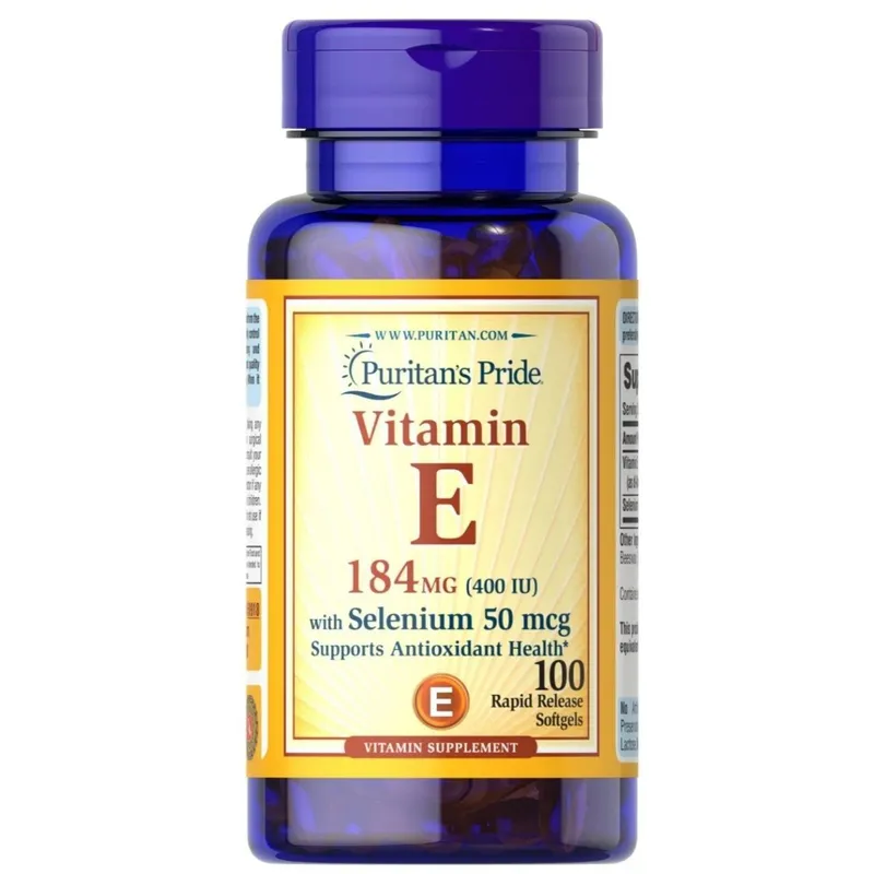Витамин Е + Селен Puritan's Pride Vitamin E-400 IU with Selenium