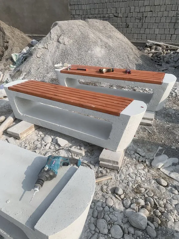 Скамейка хайтек мрамор skameka skameyka beton mramor urna урна — фото 3