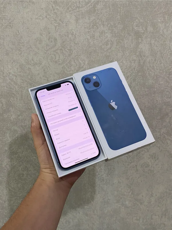 iPhone 13 128 ГБ, синий, идеальное состояние 2 iPhone 13 128 ГБ, синий, идеальное состояние 2