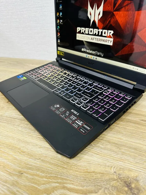 ACER Nitro Core i5-11Gen+RTX3060-6 ГБ Видеокарта, Топ Игровой ноутбук 3