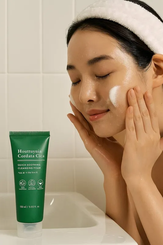 Очищающая пенка для лица TONYMOLY Houttuynia Cordata Cica Quick Soothing Cleansing Foam