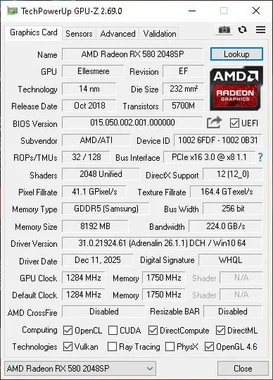Продам видеокарту rx580 8/256bit — фото 3