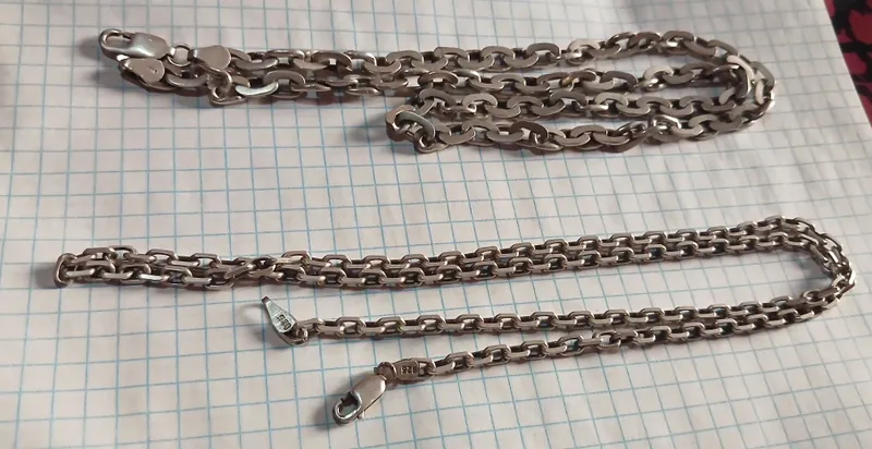 Серебро цепочка серьги кольца