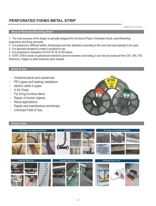 Перфорированная монтажная лента 12x0,5 мм (оцинкованная) в рулоне: 10м — фото 2