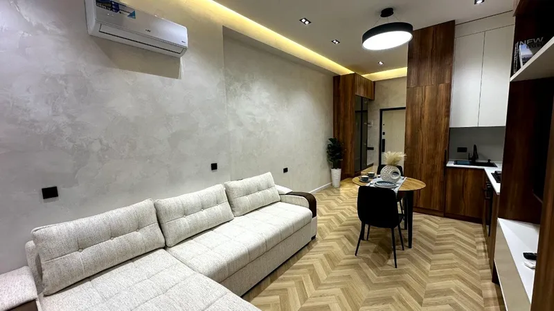 1-комнатная квартира, ЖК Imperial Club (Юнусабадский район), авторский евроремонт, вид во двор — фото 4