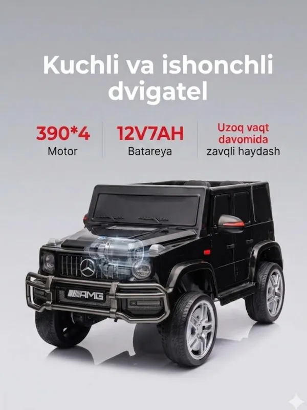 Bolalar elektromobil Mercedes G-class Gelandewagen — фото 2