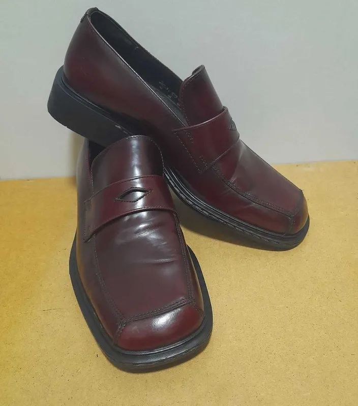 MO.S burgundy loafers / 43 / Made in Italy / Итальянские туфли лоферы — фото 1