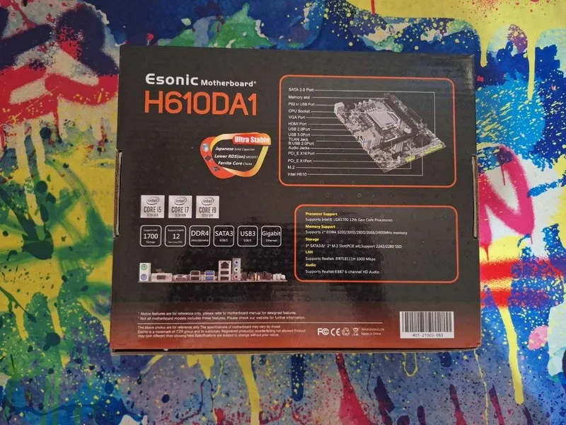 Motherboard Новый Esonic H610 есть кол-во и гарантия .скидка на кол-во 2