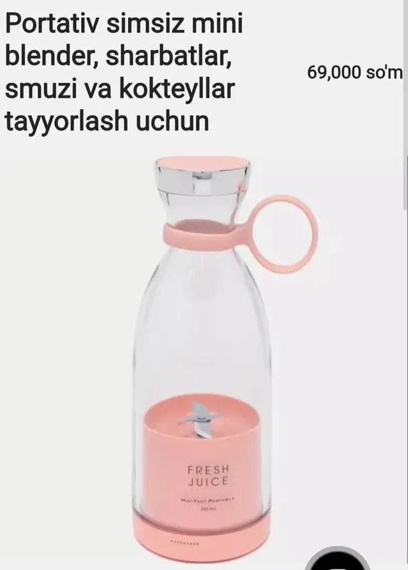 blender,sharbatlar, smuzi va kokteyllar tayyorlash