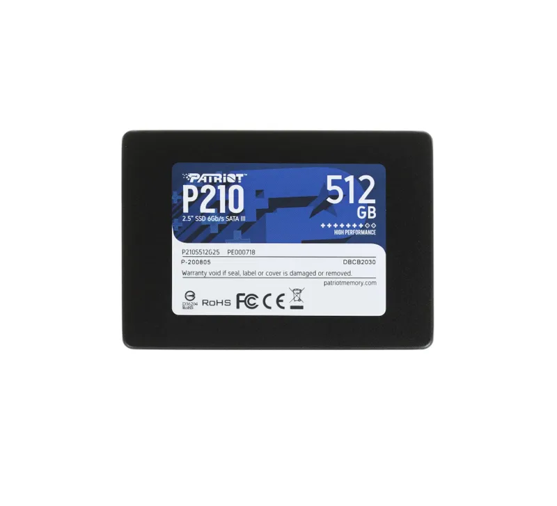 - Твердотельный накопитель SSD 512GB Patriot P210 / P220 2.5" SATA III 1