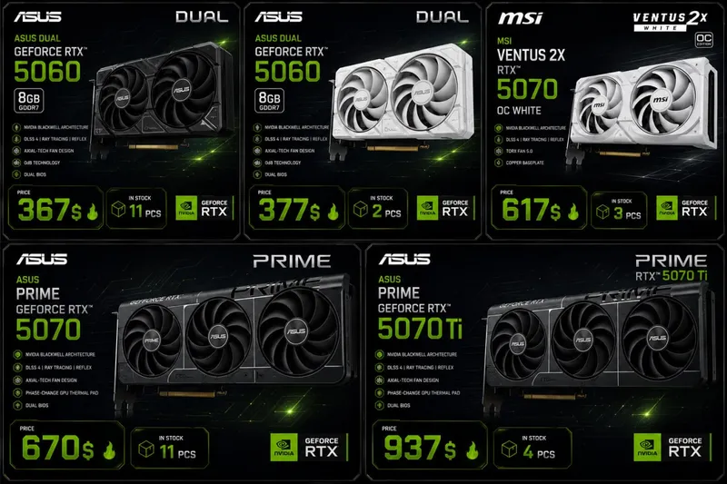 ASUS Dual GeForce RTX 5060 8GB ASUS Dual GeForce RTX 5060 8GB