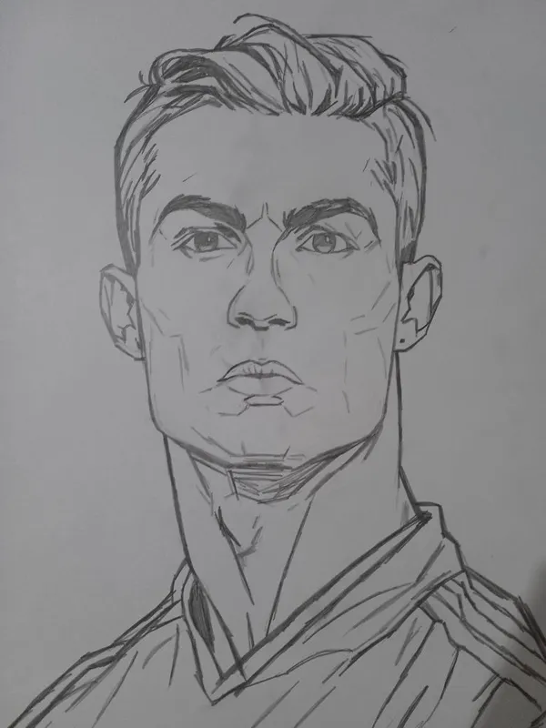 RONALDO rasmi. A3 Portret. — фото 1