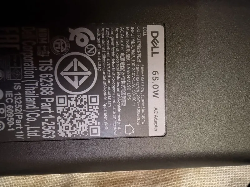 Зарядка для Dell 65 watt оригинал. Привёз с америки. — фото 3
