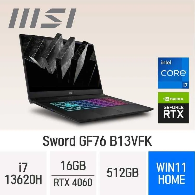 MSI Sword GF76 Core i7-13620H озу16гб 512 ssd Nvidio RTX 4060 1 MSI Sword GF76 Core i7-13620H озу16гб 512 ssd Nvidio RTX 4060 1